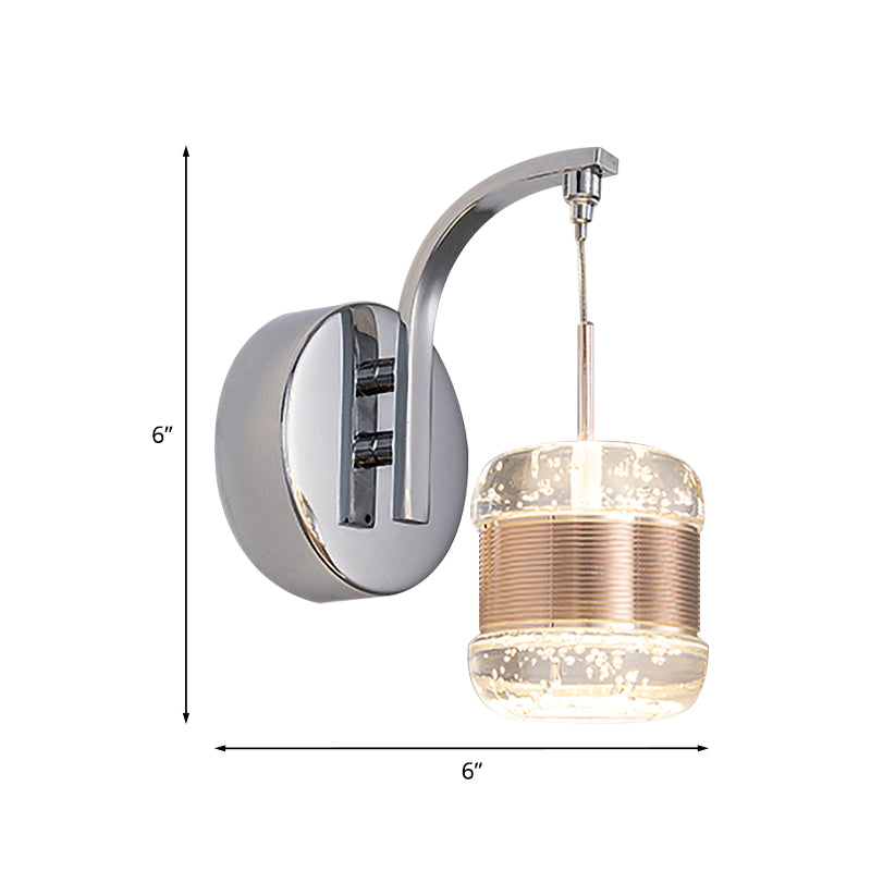 LED LED CRISTAL MUR MURS CHROME CYLINDER CYLINDER CHAMBRE LEMINE MUR