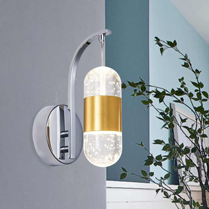 Capsule Restaurant Mur Light Gamique minimalisme Bubble Crystal LED Chrome Wall Murd Lampe