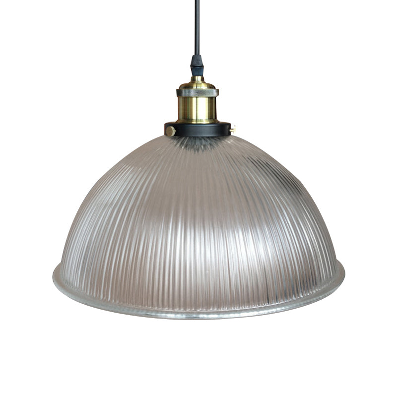 1 Luz de techo colgante con cúpula Prismática Glass Livera colgante de sala de estar industrial