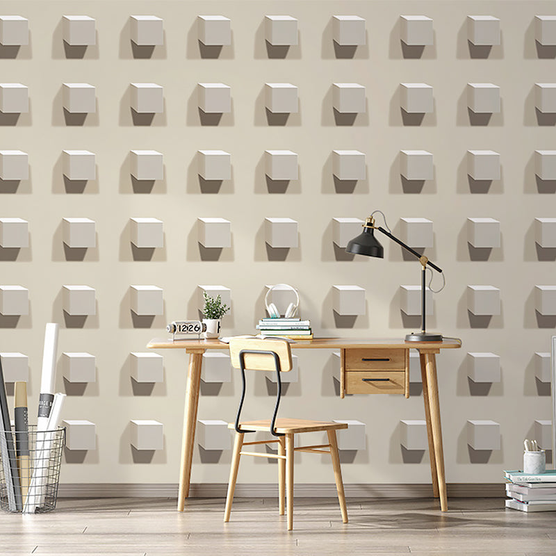 3D Visual Cube Wallpaper Contemporary Wall Decor 33' by 20.5" Non-Pasted
