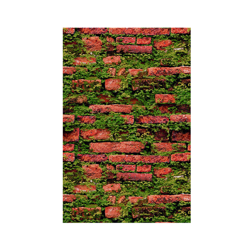 Vintage Brick Non-Pasted Wallpaper Latitudinal Design Waterproof Wall Covering, 20.5"W x 33'L