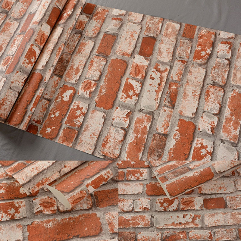 Industrial Brick Effect Wallpaper Vinyl 57.1 sq ft.  Loft Non-Pasted Wall Decor