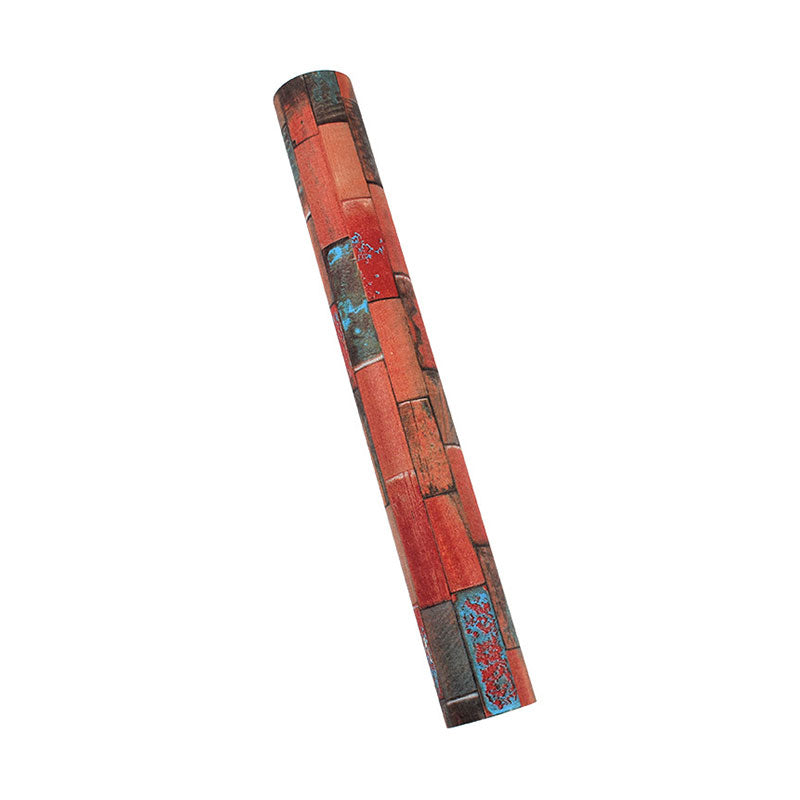 Decorative Brick PVC Wallpaper in Rusty Red Non-Pasted