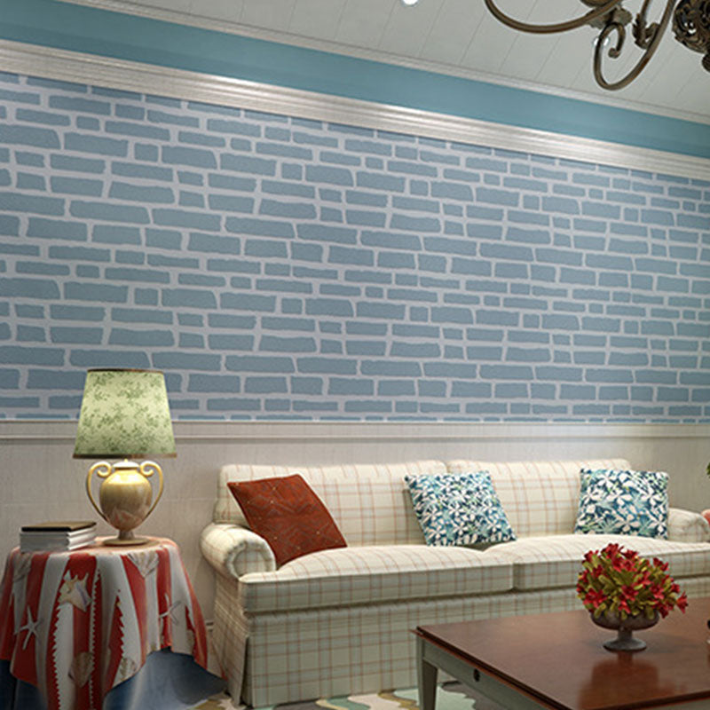Horizontal Brick Decorative Wallpaper Non-Pasted Fresh Minimalist Wall Decor, 20.5" x 33'