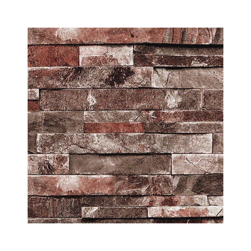 Retro Industrial Brick Wallpaper PVC 17.5-inch x 19.5 ft Peel and Paste Wall Covering