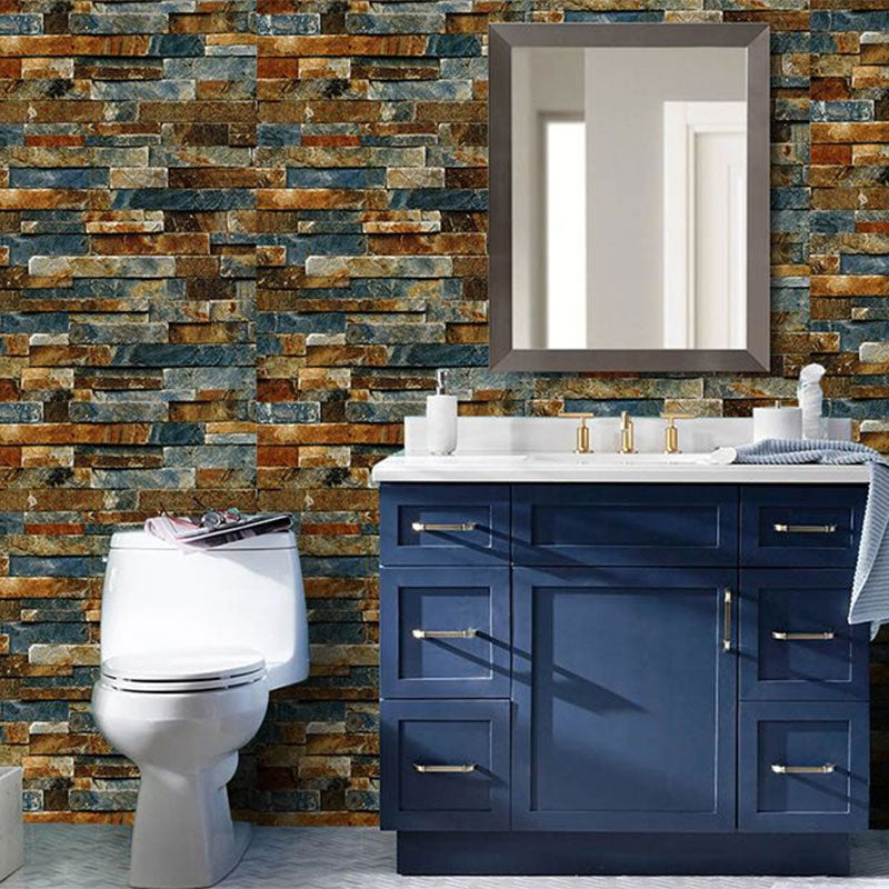 Retro Industrial Brick Wallpaper PVC 17.5-inch x 19.5 ft Peel and Paste Wall Covering