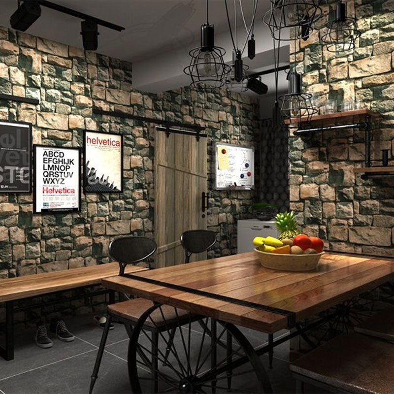 3D Stone Irregular Design Wallpaper for Hotel and Restaurant Non-Pasted 20.5"W x 33'L Wall Decor