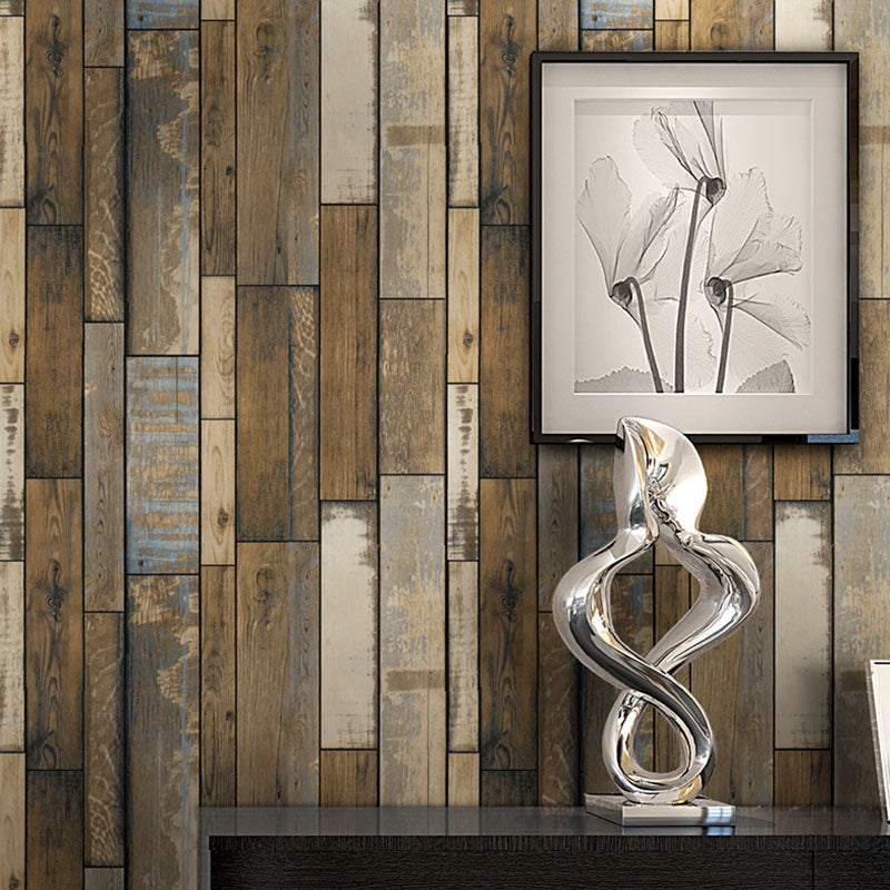 Natural Color Wood Wallpaper Decorative Non-Pasted Wall Covering, 33'L x 20.5"W