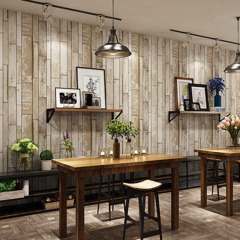 Natural Color Wood Wallpaper Decorative Non-Pasted Wall Covering, 33'L x 20.5"W