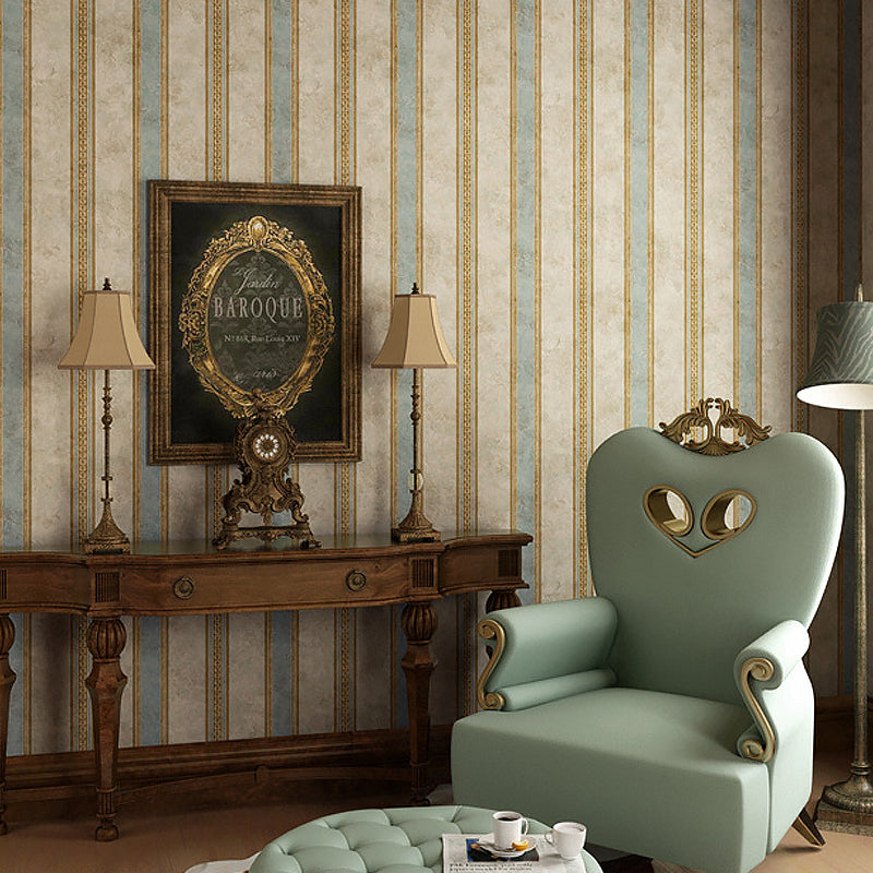 Distressed Wood Wallpaper European Classic Vertical Stripe Wall Decor for Dining Room, 33'L x 20.5"W