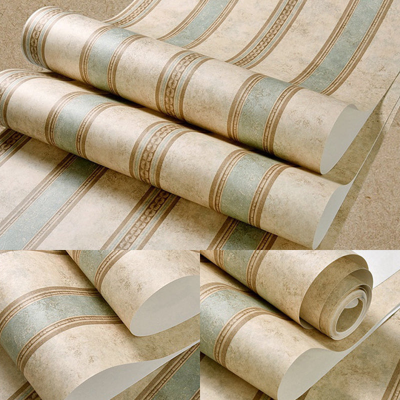 Distressed Wood Wallpaper European Classic Vertical Stripe Wall Decor for Dining Room, 33'L x 20.5"W