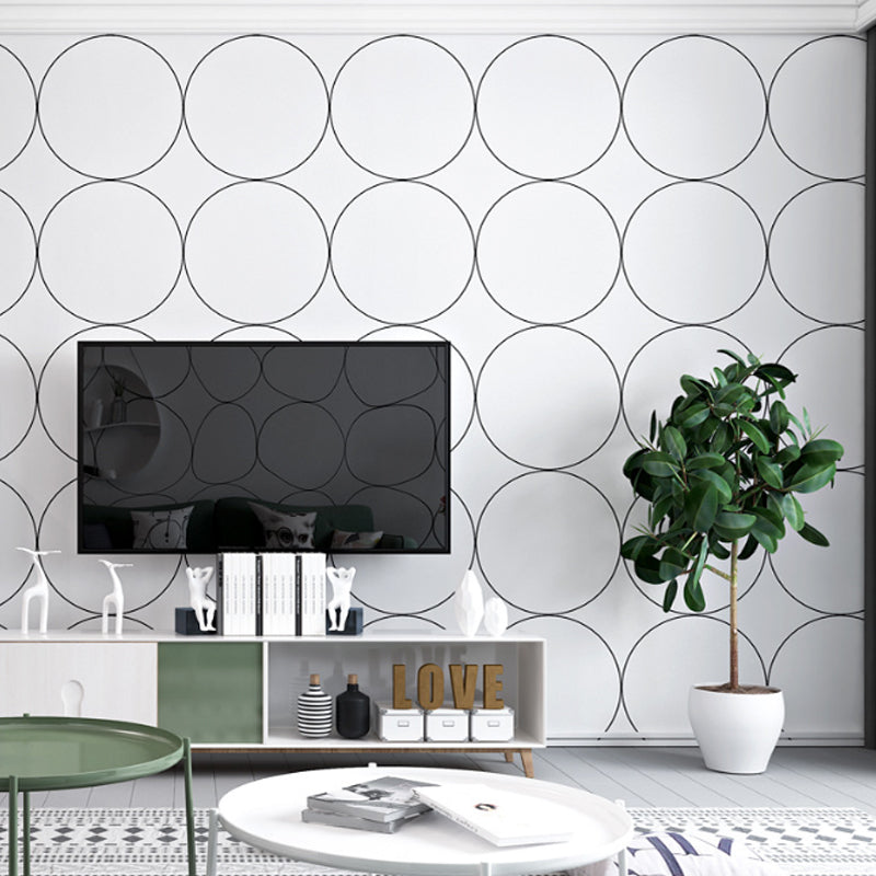Nordic and Modern Circle Wallpaper 33 ft. x 20.5 in, Non-Pasted