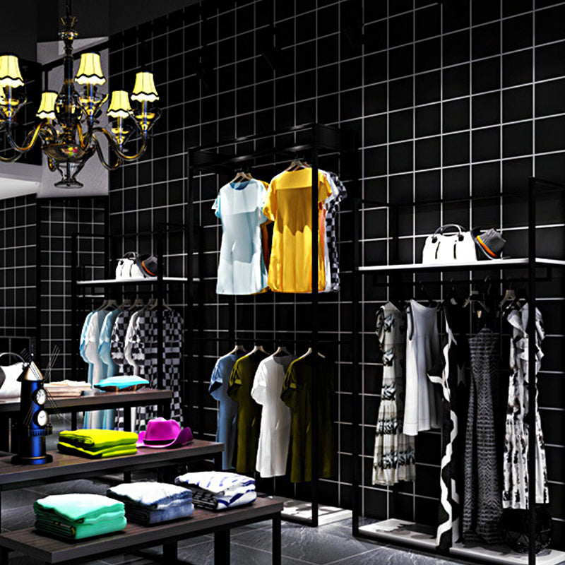 Simple Black and White Check Wallpaper for Dining Room Non-Pasted 20.5 in x 31 ft