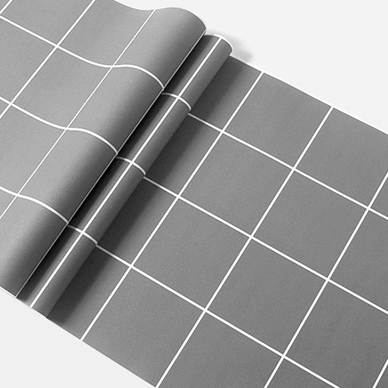 Simple Black and White Check Wallpaper for Dining Room Non-Pasted 20.5 in x 31 ft