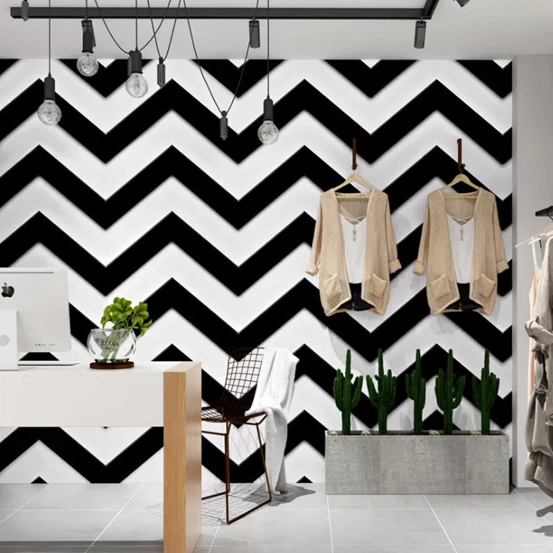 Modern Geometries and Wave Wallpaper, Non-Pasted, 33 ft. x 20.5 in Pure and Fresh Wall Covering