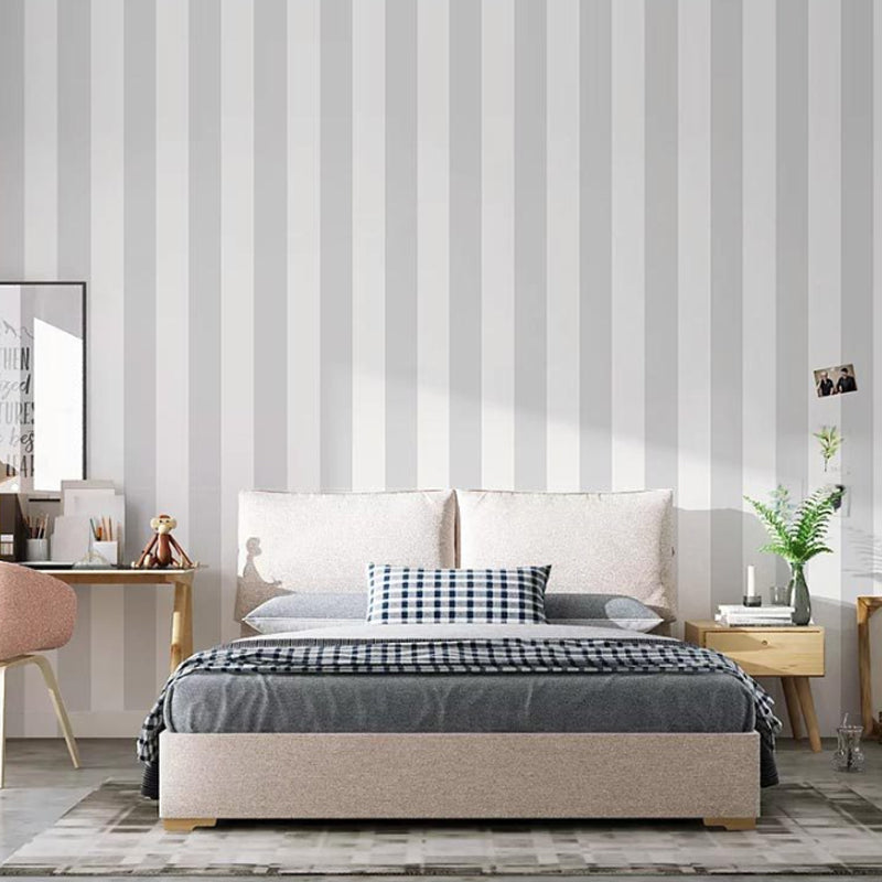 Fresh Color Wide Stripes Wallpaper Decorative Non-Pasted Wall Decor, 20.5 in x 33 ft