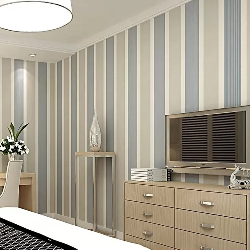 Non-Woven Stripes Wallpaper 33'L x 20.5"W Simple and Modern Non-Pasted Wall Decor