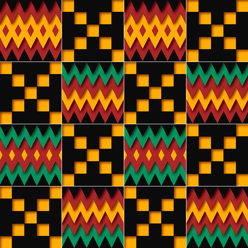 Vinyl  Geometries Wallpaper 31-foot x 20.5-inch Simple and Modern Non-Pasted Harlequin Wall Covering
