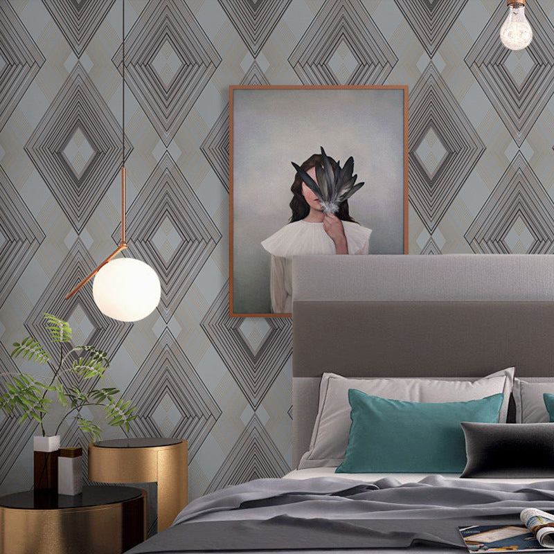 Decorative Geometries and Harlequin Wallpaper Retro Non-Woven Wall Decor, 31-foot x 20.5-inch