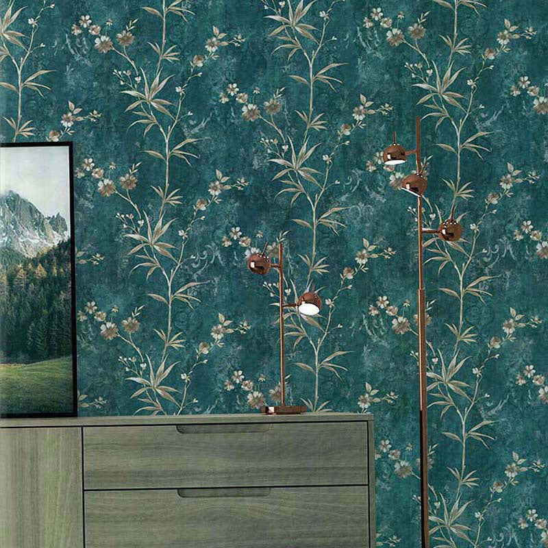 Countryside Long Branch Wallpaper in Elegant Color Stain-Resistant Non-Pasted Non-Woven