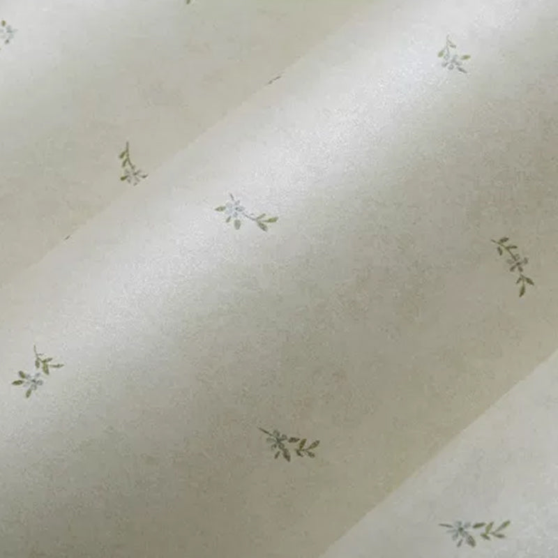 Country Wall Decor Fresh and Pure Tiny Flower Pattern Non-pasted Wallpaper, 31'L x 20.5"W