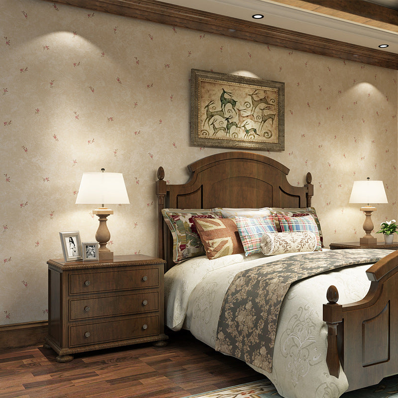 Country Wall Decor Fresh and Pure Tiny Flower Pattern Non-pasted Wallpaper, 31'L x 20.5"W