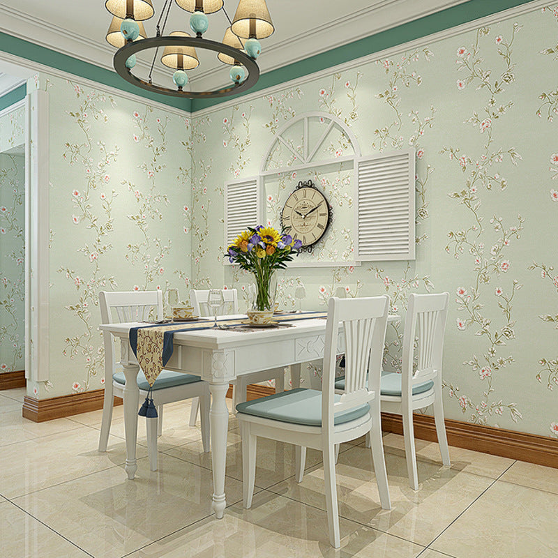 Multi-Colored Garden Vine Wallpaper Floral Design 57.1 sq ft. Non-Pasted Decorative Wall Covering