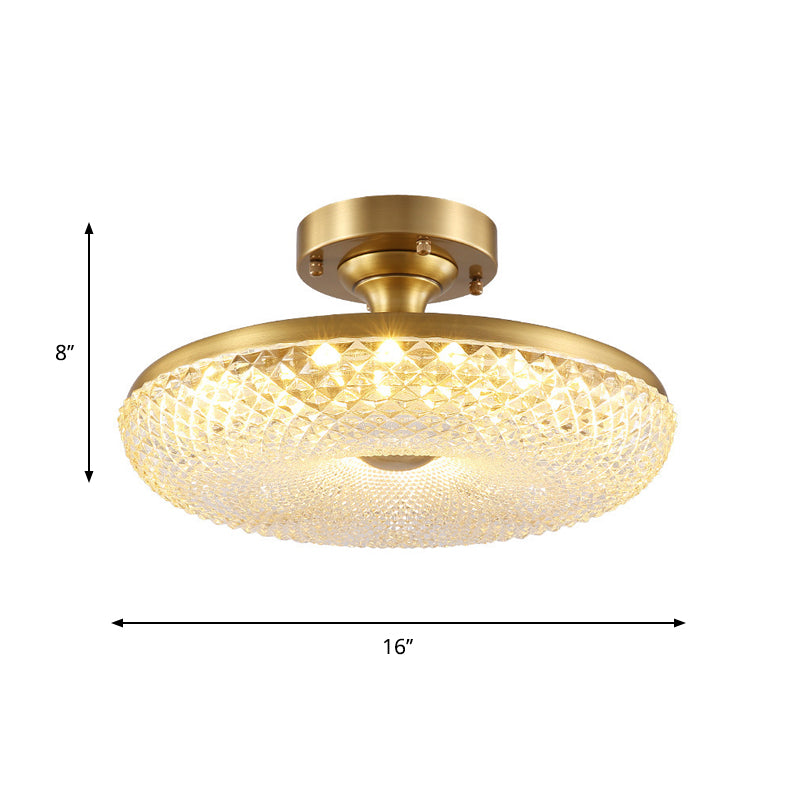 Postmodern Donut Affermazione Luce a 7 tappe Crystal a filo a filo a costola chiara in oro