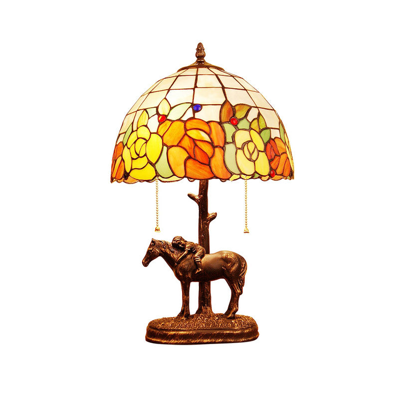 Resin Brown Brown Chain Night lampe de nuit dormant à cheval