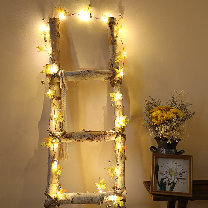 Maple Leaf Cherry Lamp String Decorative Plastic 20 Bulbs 2M Bedroom LED Christmas Light in Green/Gold/Red