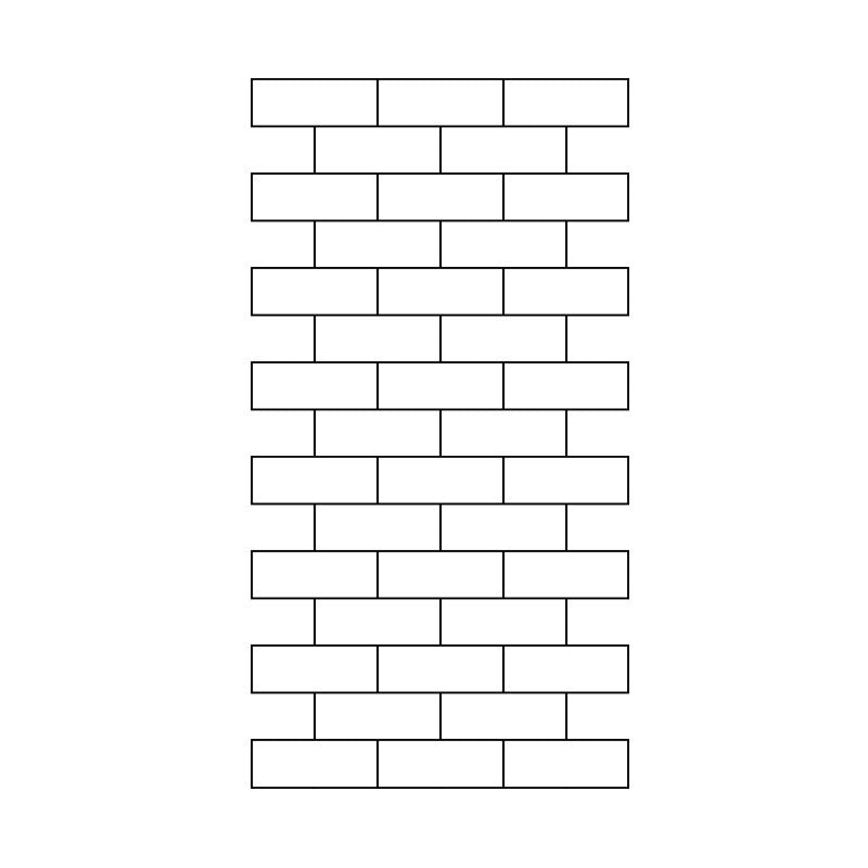 Nordic Simple Grid Brick Wallpaper in Black and White 20.5 in x 33 ft, Non-Pasted