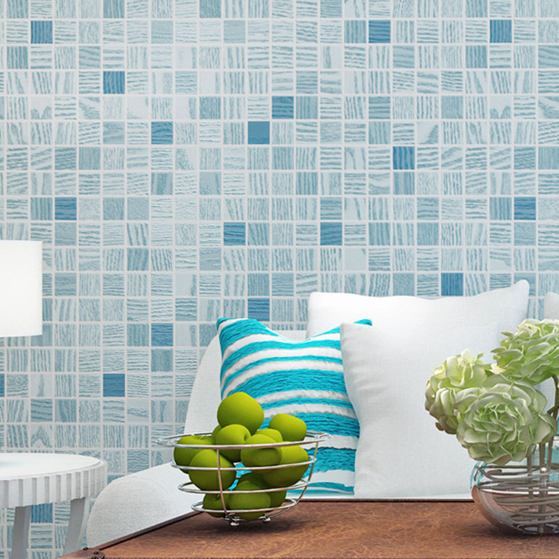Mediterranean Wall Decor Mosaic Non-Pasted Wallpaper, 20.5 in x 33 ft