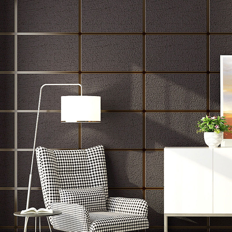 Chic Rectangle Non-Pasted Flock Wallpaper for Office 33'L x 20.5"W