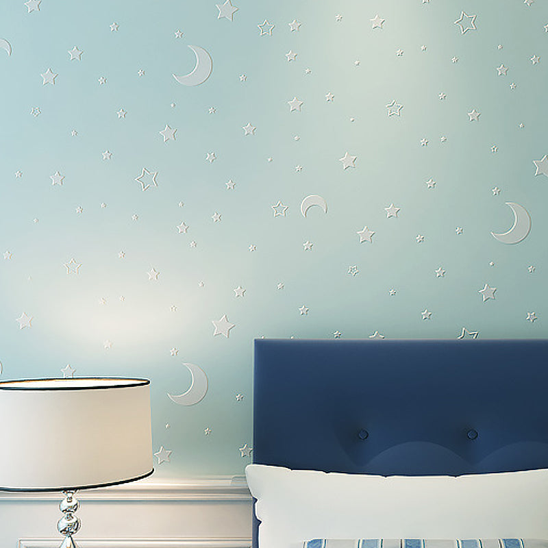 Kids' Bedroom Wallpaper Moon Star 20.5"W x 33'L, Non-Pasted