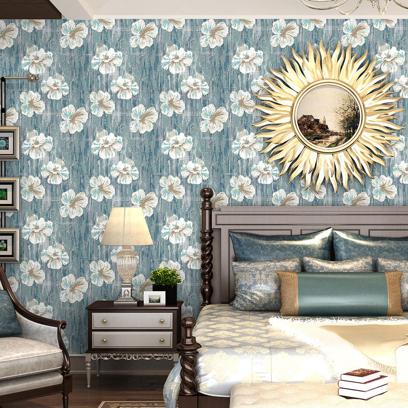 Extravagant Blossoms Non-Pasted Stain-Resistant Wallpaper, 20.5"W x 31'L, Natural Color