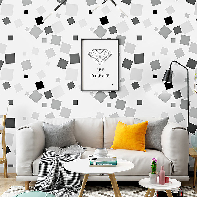 Minimalist Unique Geometries  Wallpaper PVC 20.5" x 31' Non-Pasted