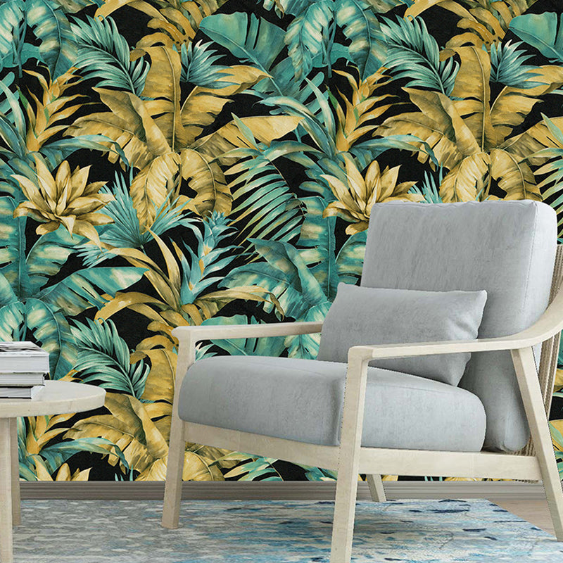 Non-Pasted 20.5-inch x 33-foot Tropical or Sub-Tropical Palm Leaf Wallpaper for Dining Room