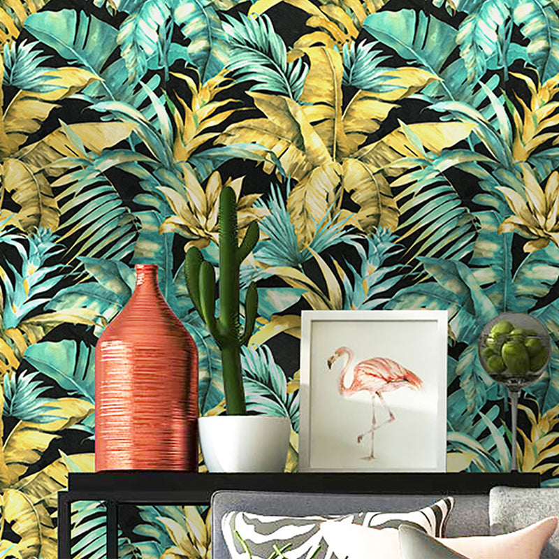 Non-Pasted 20.5-inch x 33-foot Tropical or Sub-Tropical Palm Leaf Wallpaper for Dining Room