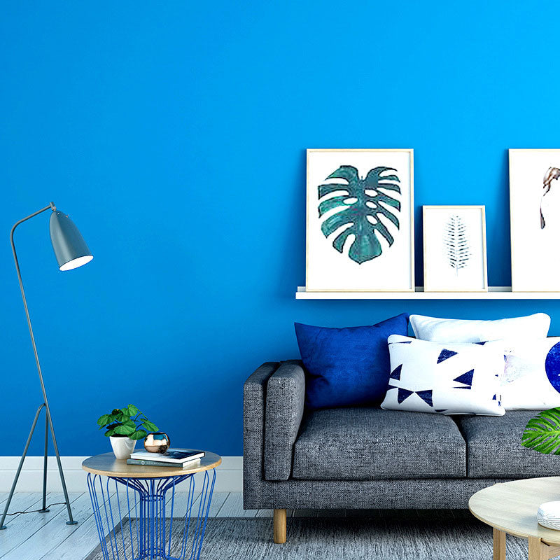 Contemporary Plain Color Wallpaper Water-Resisitant Non-Pasted Wall Covering, 57.1 sq ft.