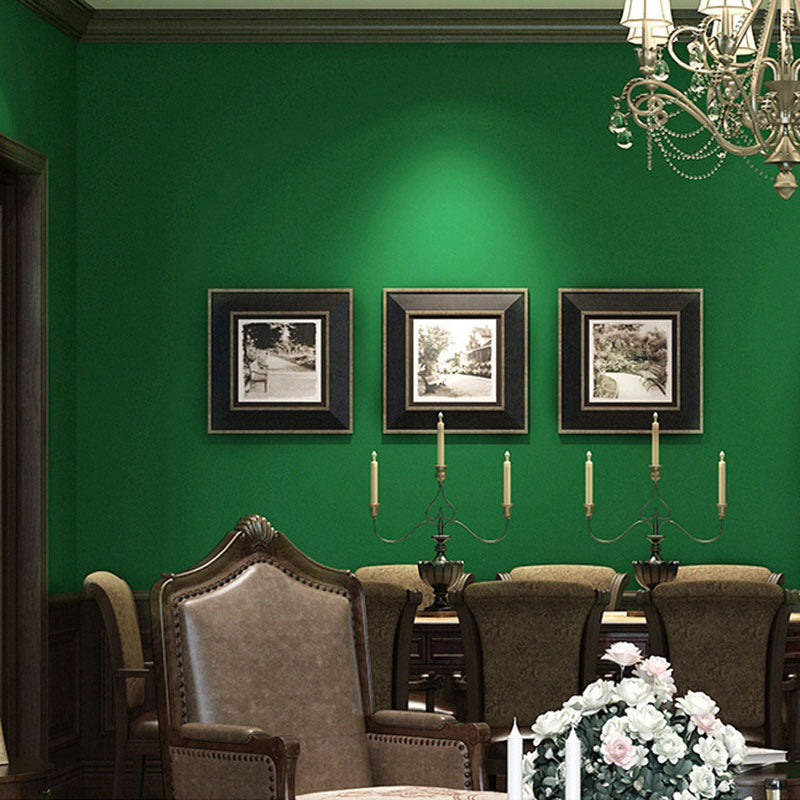 Contemporary Plain Color Wallpaper Water-Resisitant Non-Pasted Wall Covering, 57.1 sq ft.