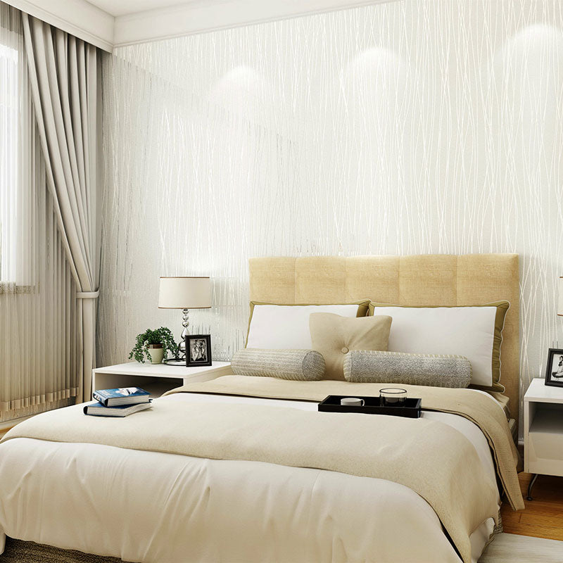 Non-Woven Wallpaper with Pastel Color Stripe and Vertical Line, 31 ft. x 20.5