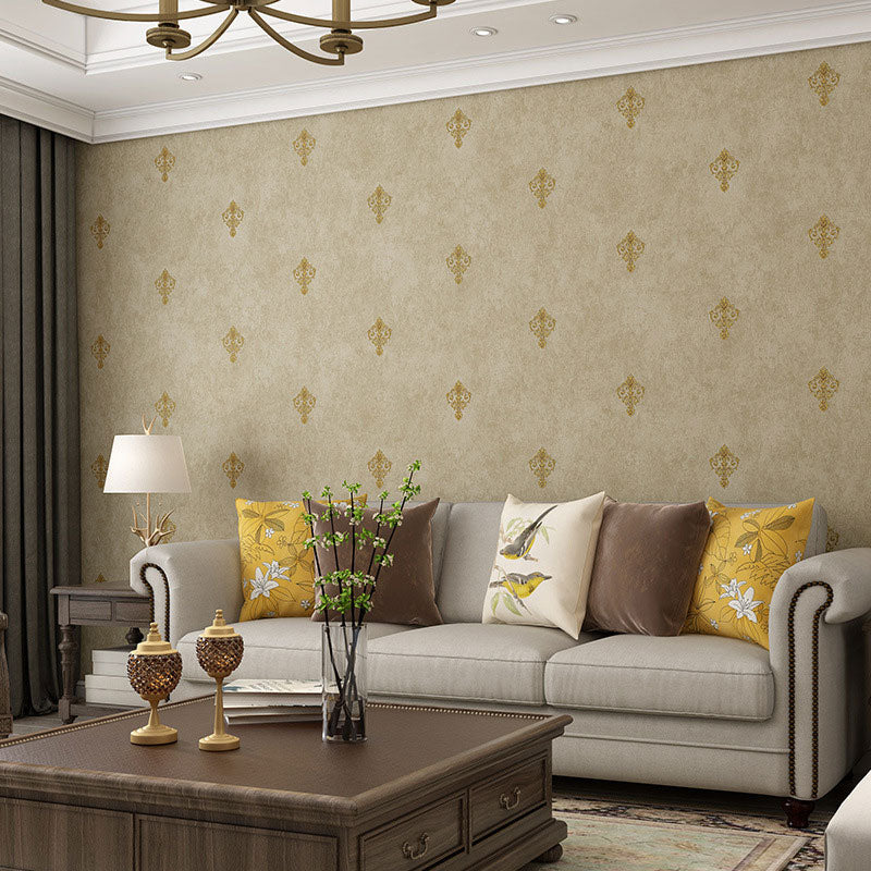 Living Room Wallpaper with Natural Color Floral Pattern, 33'L x 20.5"W, Non-Pasted