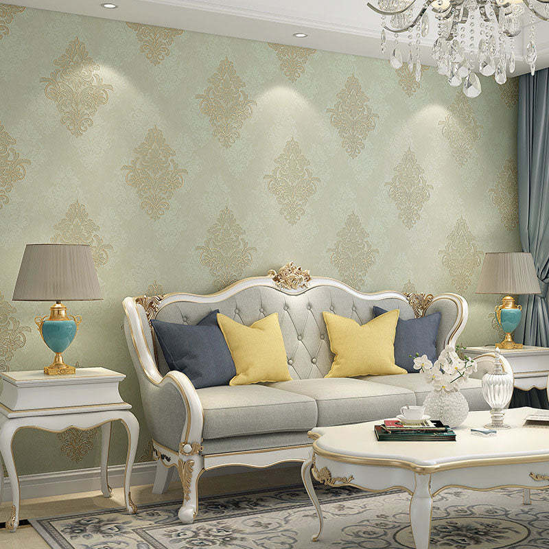 Non-Pasted Wall Art 33' x 20.5" Nordic Minimalist 3D Embossed Damasque Wallpaper for Guest Room