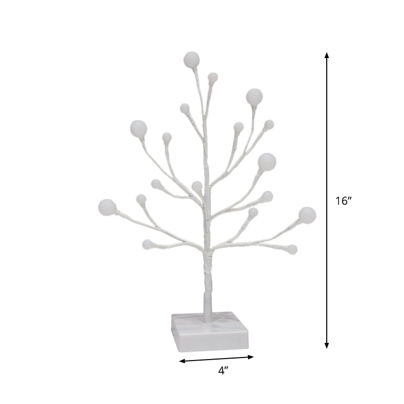 Lampada da comodino ramificata Lampada da comodino a LED moderna in plastica per soggiorno in bianco