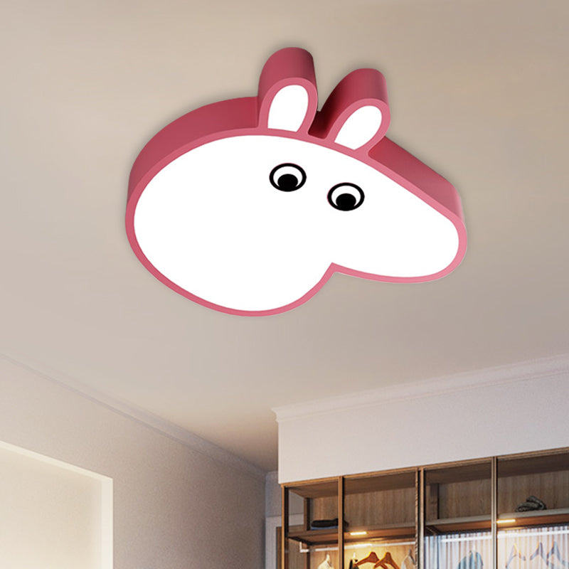 Deckenleuchte „Pig“ für Kinder, Acryl-LED-Unterputzleuchte für Kinderzimmer in Rosa/Blau