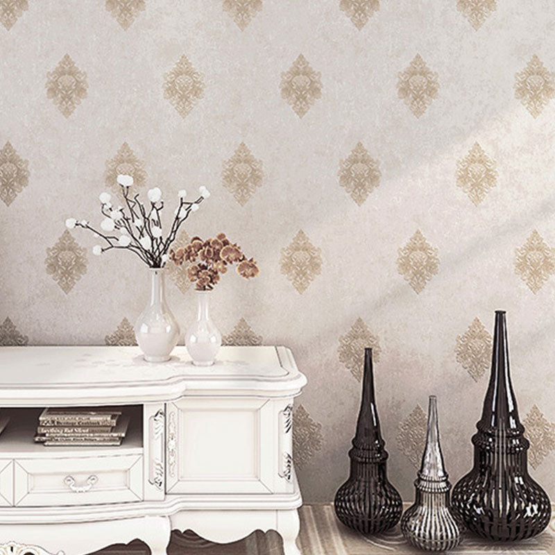 Luxury Wallpaper Roll 3D Print Damasque Non-Pasted Wall Art for Living Room, 57.1 sq ft.