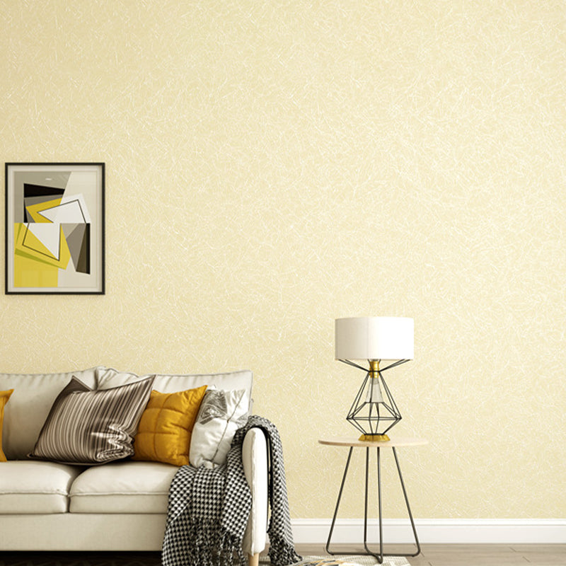 Minimalistische Leinen-PVC-Tapete, nicht beklebte Wanddekoration in Unifarbe, 31' L x 20,5" B