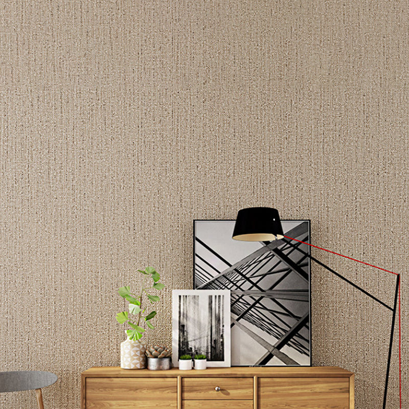 Contemporary Wallpaper Roll Plain Pattern Non-Pasted Wall Covering, 20.5 in x 33 ft