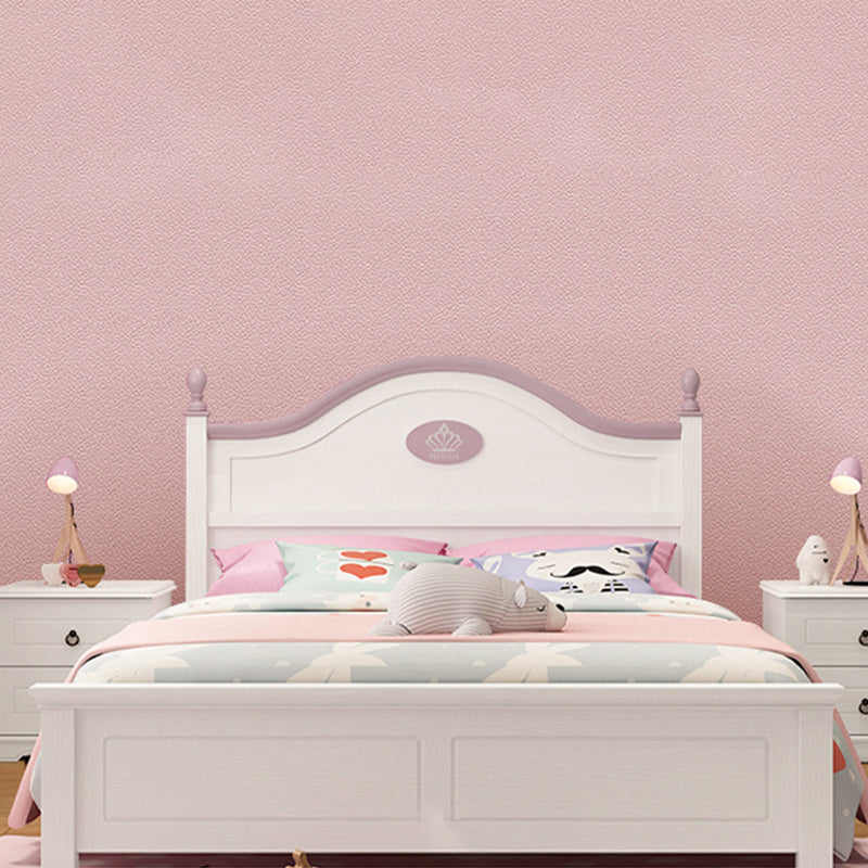 Reading Room PVC Wall Decor Contemporary Pastel Color Plain Design Wallpaper, Easy to Remove