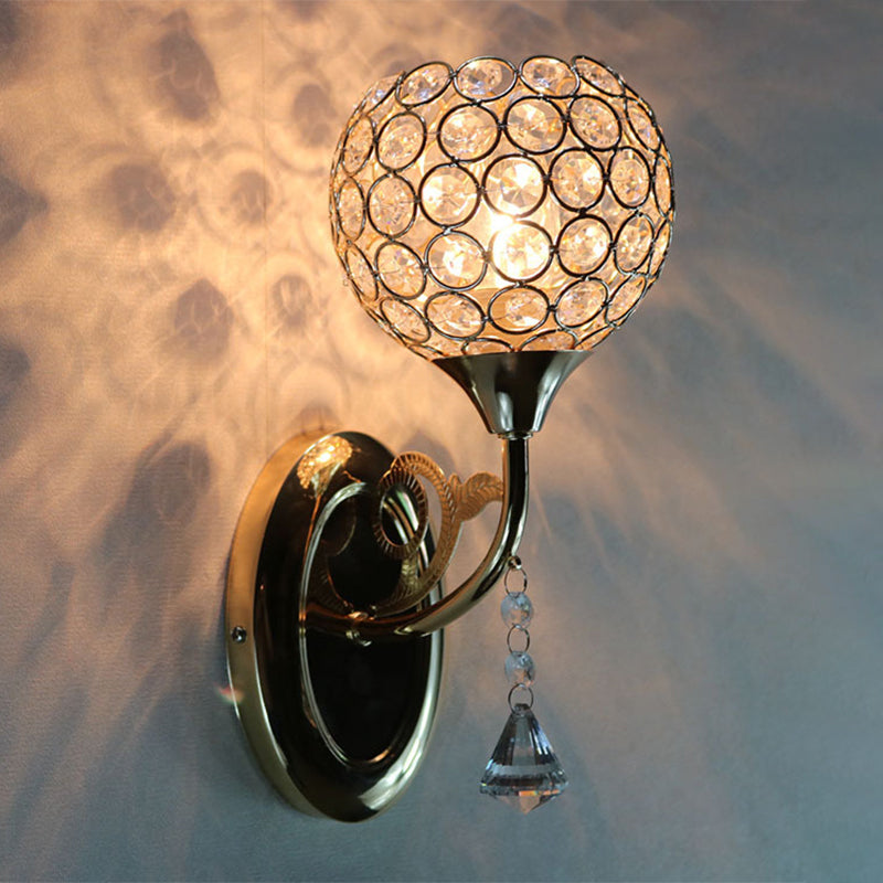 Éclairage mural de mur en or